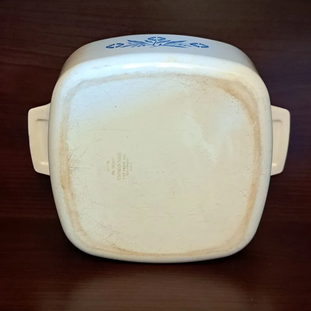 Vintage Rare Corning Ware Blue Cornflower A-1 1/2 Hologram Stamp 70s Bakeware